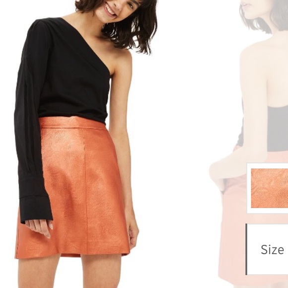 Topshop Faux Leather Skirt - Picture 3 of 4